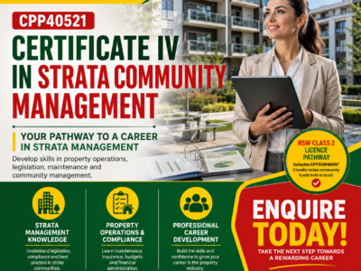CPP40521 Certificate IV in Strata Community Management – Australia License